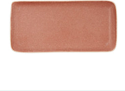 Snackdienblad Bidasoa Gio Rechthoekig 28 x 14 cm Keramisch Bruin (4 Stuks)