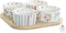 Snackdienblad DKD Home Decor 19,7 x 19,7 x 1 cm Multicolour Keramiek