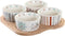 Snackdienblad DKD Home Decor 19,7 x 19,7 x 1 cm Multicolour Keramiek