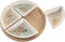 Snackdienblad DKD Home Decor 21,5 x 21,5 x 1 cm Beige Wit Keramiek Traditioneel