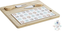 Snackdienblad DKD Home Decor 24,5 x 20 x 1,2 cm Multicolour Keramiek