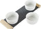 Snackdienblad DKD Home Decor 4 Onderdelen Zwart Raad van bestuur Wit Keramiek (33 x 10 x 5,8 cm)