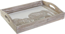 Snackdienblad DKD Home Decor Getailleerd Olifant Bruin Indiaas (40,5 x 30,5 x 7 cm)
