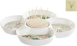 Snackdienblad DKD Home Decor Groen 22 x 22 x 3 cm Keramiek