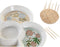 Snackdienblad DKD Home Decor Groen 22 x 22 x 3 cm Keramiek