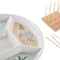 Snackdienblad DKD Home Decor Groen Bamboe Keramiek (23,5 x 23,5 x 3 cm)