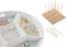 Snackdienblad DKD Home Decor Groen Bamboe Keramiek (23,5 x 23,5 x 3 cm)