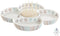 Snackdienblad DKD Home Decor Multicolour 22 x 22 x 3 cm Keramiek