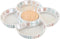 Snackdienblad DKD Home Decor Multicolour 22 x 22 x 3 cm Keramiek