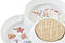 Snackdienblad DKD Home Decor Multicolour Natuurlijk Bamboe Keramiek Tropisch 22 x 22 x 7 cm