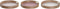 Snackdienblad DKD Home Decor Scandi Roze Wit 35 x 35 x 5 cm Hout MDF (3 Stuks)