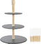 Snackdienblad DKD Home Decor Steun met 3 verdiepingen Bamboe Raad van bestuur 28 x 28 x 39,5 cm
