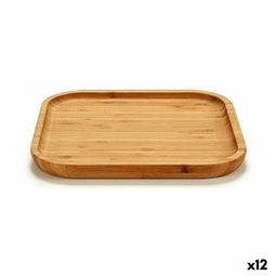 Snackdienblad Kinvara JWKW-3710 Bruin Vierkant 20 x 1,5 x 20 cm (12 Stuks)