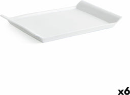 Snackdienblad Quid Gastro Fresh 26 x 18 cm Keramisch Wit (6 Stuks)