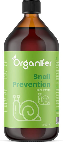 Snail Prevention 1000ml - Concentraat voor 1000m2 - Slakkenwering - Plantversterkend- Tegen Slakken - Verjagende werking op Slakken, Rupsen, Wild en Gevogelte - Voorkom Overlast en Schade - 100% Natuurlijk - Organifer (Alternatief Slakkenkorrels)