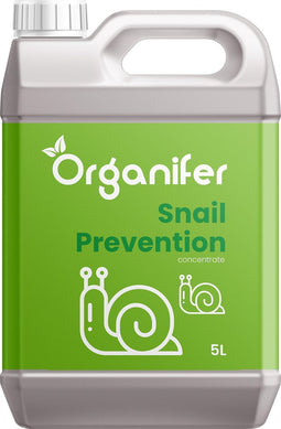 Snail Prevention 5 liter - Concentraat voor 5000m2 - Slakkenwering - Plantversterkend- Tegen Slakken - Verjagende werking op Slakken, Rupsen, Wild en Gevogelte - Voorkom Overlast en Schade - 100% Natuurlijk - Organifer (Alternatief Slakkenkorrels)