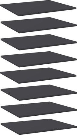 vidaXL - Wandschappen - 8 - st - 60x50x1,5 - cm - bewerkt - hout - grijs