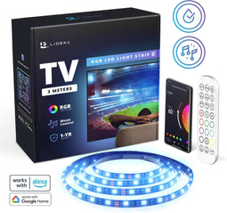 LIDEKA - TV LED strip - 3 Meter - USB - RGB - Afstandsbediening - Gaming accessoires - Verlichting (1 stuk)