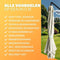 Kingsleeve Zweefparasol - Ø330cm UV-Bescherming 80+ Slinger - Crème