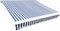 vidaXL - Luifeldoek - 500x300 - cm - canvas - blauw - en - wit