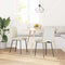vidaXL - Eetkamerstoelen - 2 - st - fluweel - crèmekleurig