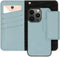 Selencia Hoesje Geschikt voor iPhone 13 Pro Hoesje Met Pasjeshouder - Selencia Surya 2-in-1 Uitneembare Vegan Lederen Bookcase - Blauw