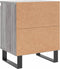 vidaXL - Nachtkastje - 40x30x50 - cm - bewerkt - hout - grijs - sonoma - eikenkleurig
