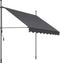 tectake® Klemluifel - Balkonluifel - Hoogte verstelbaar - UV-bestendig - Waterafstotend - Breedte 200 cm - Antraciet
