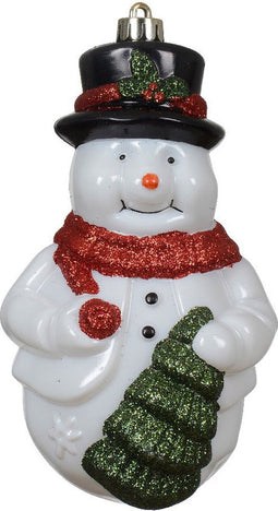 Sneeuwpop kunststof h16.5 cm wit
