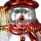 Sneeuwpop kunststof l5h7 cm rood/wit