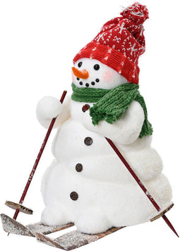 Sneeuwpop polyester l20b25h26 cm wit
