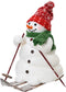 Sneeuwpop polyester l20b25h26 cm wit