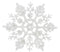 Sneeuwvlok plastic glitter 10 cm wit 12st