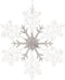 Sneeuwvlok plc hang d32c transparant/zilver