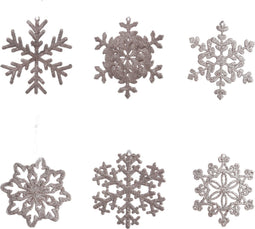 Sneeuwvlok plc hang l1b10h10 cm poederroze a6