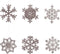 Sneeuwvlok plc hang l1b10h10 cm poederroze a6