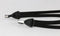 Snelbinder Trio Bibia met RVS haak - zwart/wit/grijs