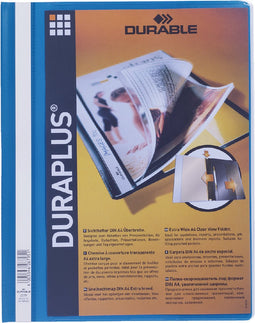 Snelhechtmap Durable Duraplus A4 blauw | 25 stuks