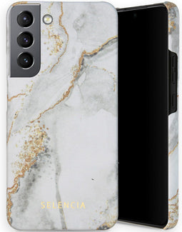 Selencia Hoesje Geschikt voor Samsung Galaxy S22 Plus Hoesje - Selencia Maya Fashion Backcover - grijs