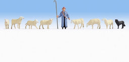 NOCH 15748 H0 Schapen en herder figuren Geverfd, Staand
