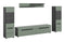 Wooncombinatie - 3-delige set met vitrinekasten en lowboard - Smoke Green Nachbildung (3-delig)