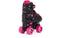Aventuri Verstelbare Rolschaatsen - Semi-softboot - Verstelbaar Maat 31-34 (S) - Voor Meisjes - Zwart/Roze