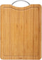 Snijplank met metalen handvat - 30 x 20 cm - bamboe hout - Serveerplank - Broodplank