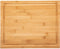 Snijplank rechthoek met opvangbak 35 x 28 cm van bamboe hout - Serveerplank - Broodplank