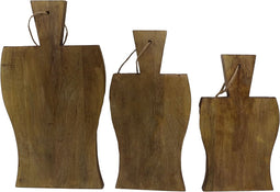 Snijplanken - Naturel - Mangohout - Set van 3