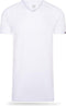 Cappuccino Italia 4-Pack V-Hals T-Shirts - Heren T-shirts - Extra lang - Wit (4-Pack)