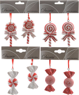 Snoep poly l5b1h7.5 cm rood a4 2st kerst