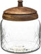 Snoeppot/voorraadpot 1,2L glas met houten deksel - 1200 ml - Bonbonnieres