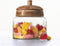 Snoeppot/voorraadpot 1,2L glas met houten deksel - 1200 ml - Bonbonnieres