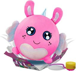 Biggies Rabbit - Opblaasbare pluchen knuffel - 45 cm - Roze